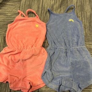The GAP Pink and Blue Toddler Rompers, barely worn at all!! Beautiful size 2t
